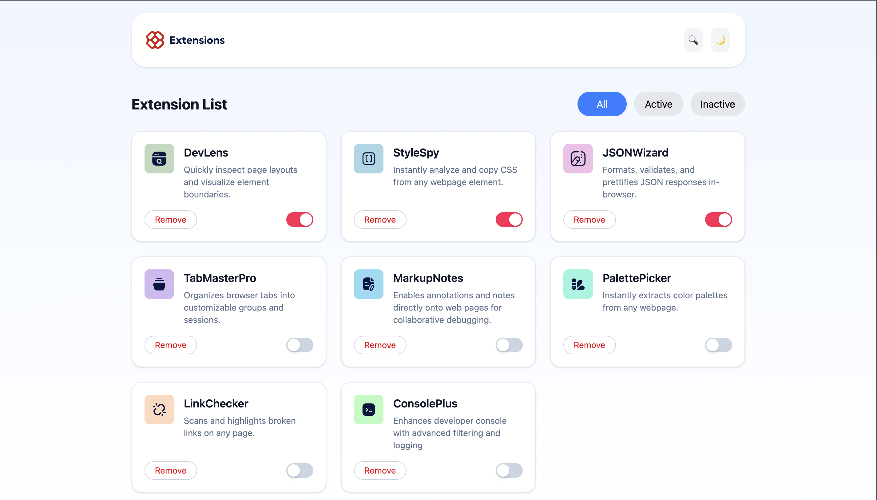 Proyecto: Extensions Manager App