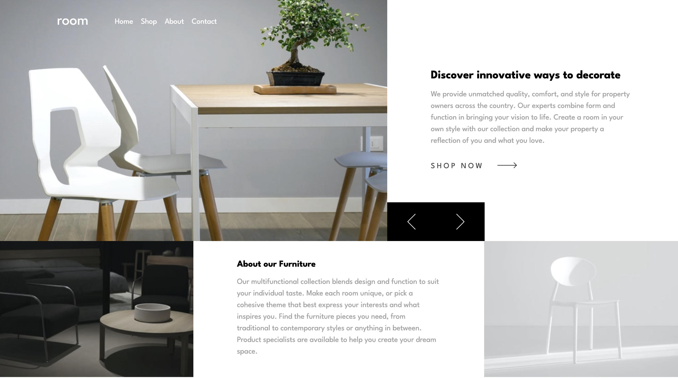 Imagen del proyecto Room Home Page (practical purpose)